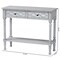 Baxton Studio Gellert Classic and Traditional Grey Finished Wood 2-Drawer Console Table 239-13484-ZORO - alternate 9